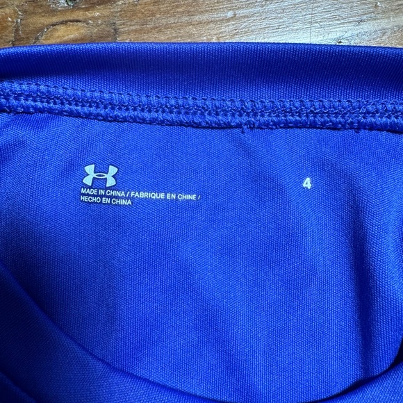 Under Armour Girls Long Sleeve Baseball T-Shirt Never Give Up Graphic Purple 4 - Picture 5 of 8